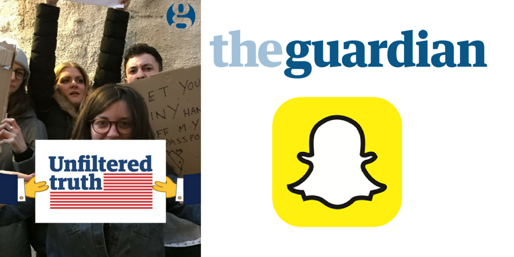 The Guardian's first branded Snapchat geofilter is a digital placard for President Trump protesters